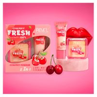 DUO CHERRY FRESH 2 EN 1  BASE LÍQUIDA Y POLVO COMPACTO