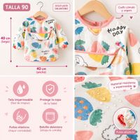 BABERO IMPERMEABLE PARA BEBES TALLA 90-S