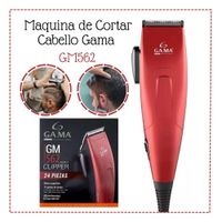 Maquina de Cortar Cabello Gama GM562 24 Piezas - ROJO
