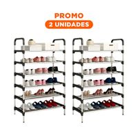 Pack2 Zapatero Vertical Multi Nivel para Mantener Calzado Organizado Negro