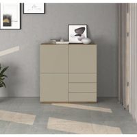 Aparador Moderno Mat 3 Puertas 3 Cajones Taupe y Duna RyR MUEBLES