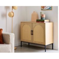 Aparador Nórdica Paulo 2 Puertas con Ratán RyR MUEBLES