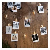 Guia Led Con 20 Clips Para Fotos 3 Metros Multicolor Para Decoracion Casa YSticky