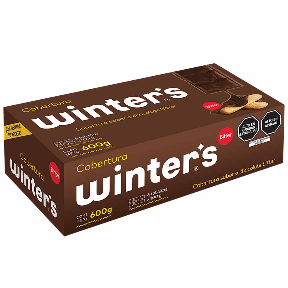 Cobertura de Chocolate Bitter WINTERS Caja 600g plazaVea Supermercado