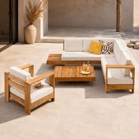 Set de Terraza en L de Madera Malvasia Movenda