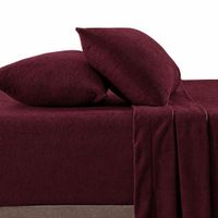 Juego De Sábanas 230 GR Polar Confort - Guinda Arlin 1.5 Plazas