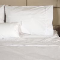 Juego De Sábanas 220 Hilos Algodón Deluxe - Blanco Arlin 1.5 Plazas