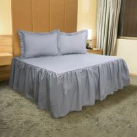 Juego De Sábanas Cool 150 Hilos Cotton Confort - Plomo Arlin 2 Plazas