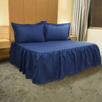 Juego De Sábanas Cool 150 Hilos Cotton Confort - Azul Arlin 2 Plazas