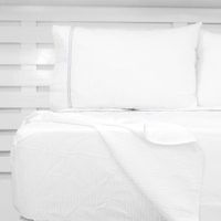 Juego De Sábanas 400 Hilos Pima Cotton Premium - Líneas Satinadas Arlin 1.5 Plazas