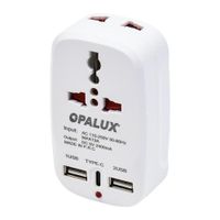 Adaptador multiple 2 entradas Tipo A + 1 Tipo C Opalux OP-823AC