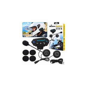 Auricular inalámbrico para casco de moto con micrófono
