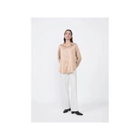 Blusa de seda satinada para mujer