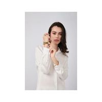 Blusa de seda satinada para mujer
