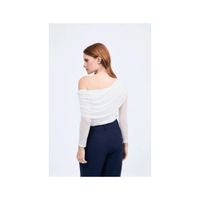 TOP ASIMETRICO MANGA LARGA JADE