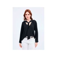 BLUSA DE GASA CON LAZO ALICE