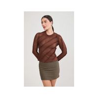 POLO MANGA LARGA DE ENCAJE CUELLO ALTO EMILIA