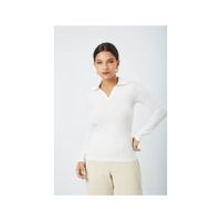 POLO DE ALGODON CAMISERO MANGA LARGA LORY DE MUJER
