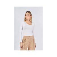 POLO MANGA LARGA PIMA ASIMETRICO MARGOT DE MUJER