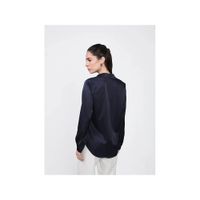 Blusa de seda satinada para mujer