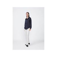 Blusa de seda satinada para mujer