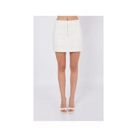 FALDA SHORT CASUAL CON PINZAS DE MUJER