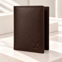 Tarjetero de Cuero Vacuno Premium AR20 Café
