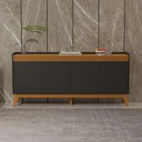APARADOR VERILA 4 PUERTAS ESTANTES NEGRO CEDRO 180CM