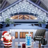 Guirnalda Solar Blanca ARTEZA 12M 460 LED Cascada Exterior