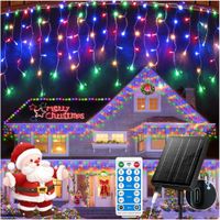Guirnalda Solar Cascada ARTEZA 12m 460 Luces LED Ámbar