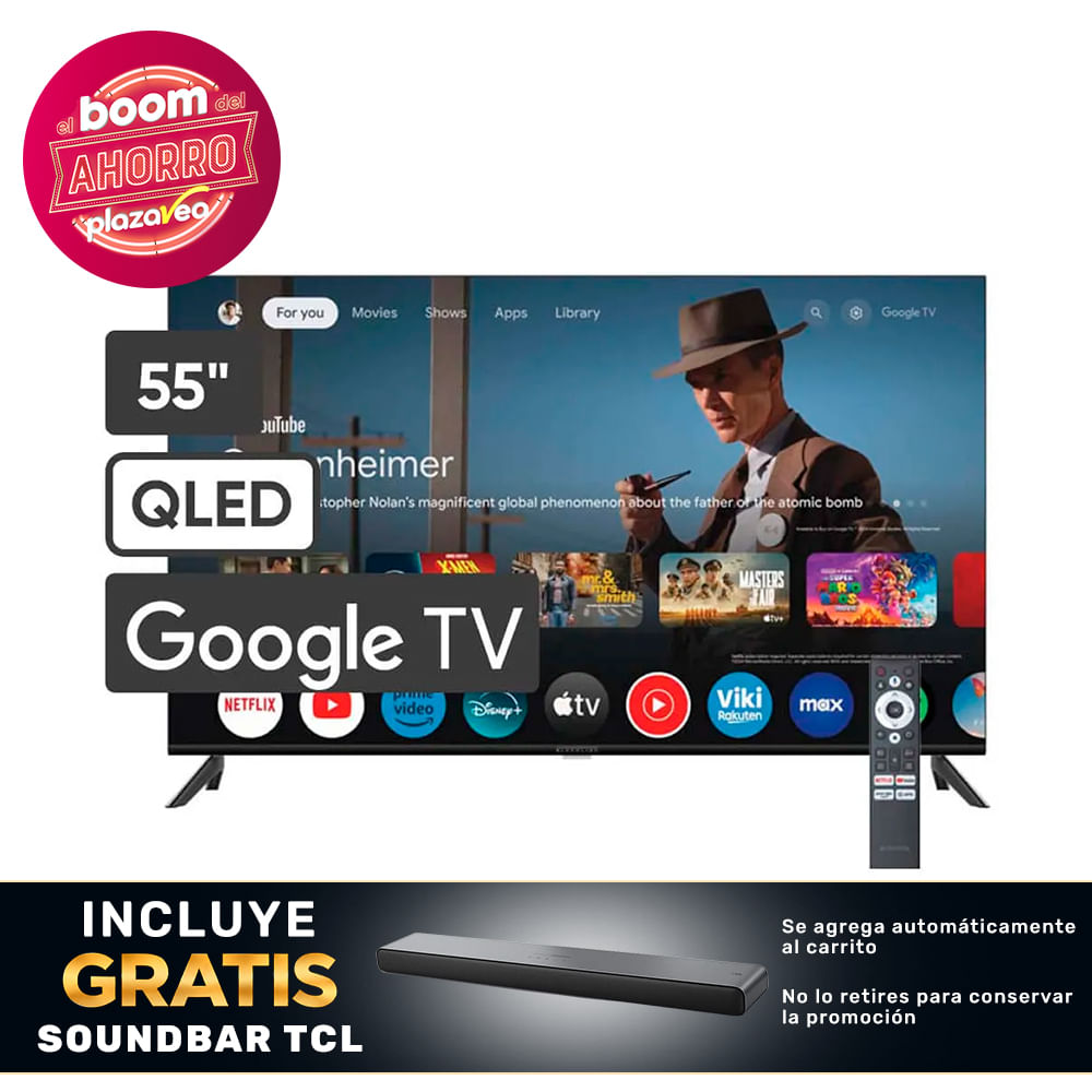 Televisor BLACKLINE QLED 55" UHD 4K Smart TV T6210QD