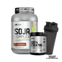 PROTEINA DE SOJA 1.5 KG CHOCOLATE Y CREATINA 150 GR Y 1 SHAKER