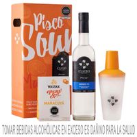 Pack Pisco CUATRO GALLOS Puro Quebranta Botella 700ml + Mix WASSKA Maracuyá Sobre 125g