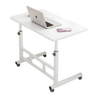 Mesa Escritorio Para Laptop Con Ruedas Portátil Ajustable Blanca1361