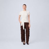 PANTALÓN BOHO DE SUEDE CON FLECOS QUENTI
