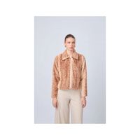 CASACA ESTAMPADA CON BROCHE OCULTO Y BOLSILLOS INTERNOS BAMBI