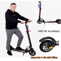 Scooter Lineal Jovenes Y adultos Llantas de Caucho X30 Rojo y Negro