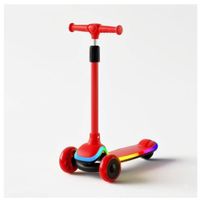 SCOOTER PARA NIÑOS Y NIÑAS MUSICAL 3 RUEDAS ALUMINIO ROJO
