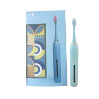 Cepillo Dental Electrico X-6 Recargable 6 Modos Celeste Electric ToothBrush