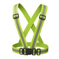 Chaleco Cruceta Reflectante Verde Limon Ajustable