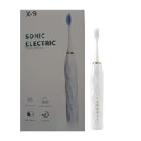 Cepillo Dental Electrico X-9 Recargable 6 Modos Blanco Sonic Electric