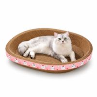 Cama Rascador Ovalado para Gato Corrugado de Alta Densidad 40x60cm
