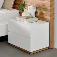 Velador Florencia Ventitas Home Color Blanco y Panela