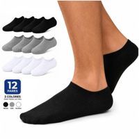 Pack x12 Pares de Medias Taloneras Unisex Transpirables Talla 40-43