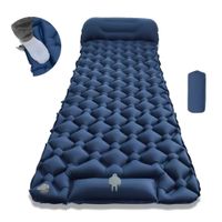 Colchoneta para Acampar Resistente al Agua Inflado Rápido Azul