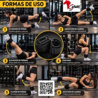 MUÑEQUERAS O TOBILLERAS NEGRAS  CON PESO DE MEDIO KG