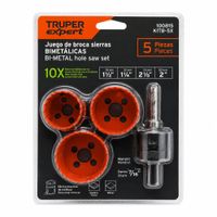 uego de Brocas Sierra Bimetálicas Truper Expert 32-54mm 5 Piezas Madera Metal