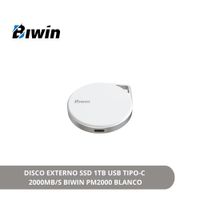 DISCO EXTERNO SSD 1TB USB 3.2 GEN 2X2 2000MB-S BIWIN PM2000 BLANCO BPM200001TB-RGB