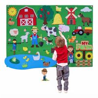 Alfombra Didactica Montessori De Fieltro Granja Para Niños