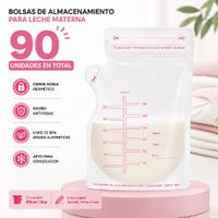 Pack 90 Bolsas para Almacenar Leche Materna 250 ml - Recolectoras para Lactancia